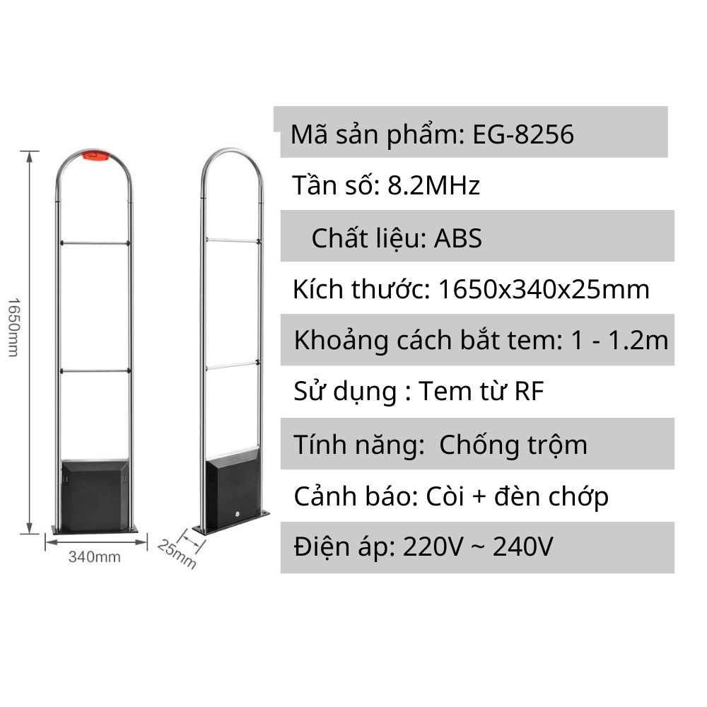 thông số cổng từ an ninh EG-8256