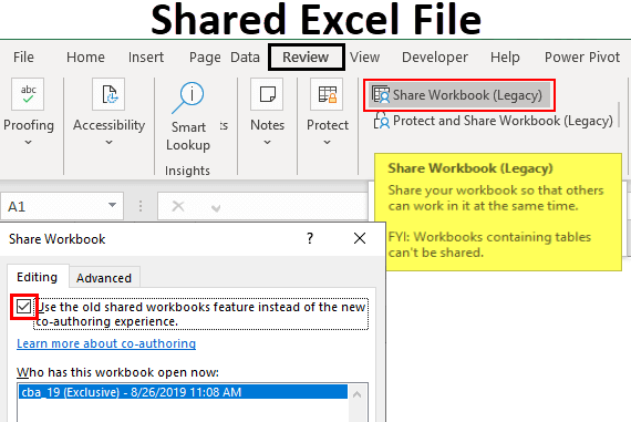 Cách chia sẻ dữ liệu trên Excel