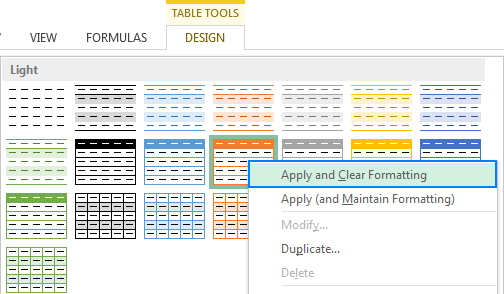 Cách định dạng bảng trong Excel