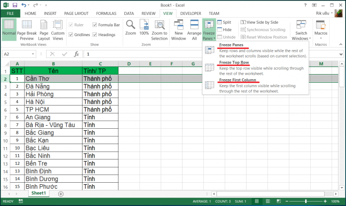 Định dạng ô trong Excel